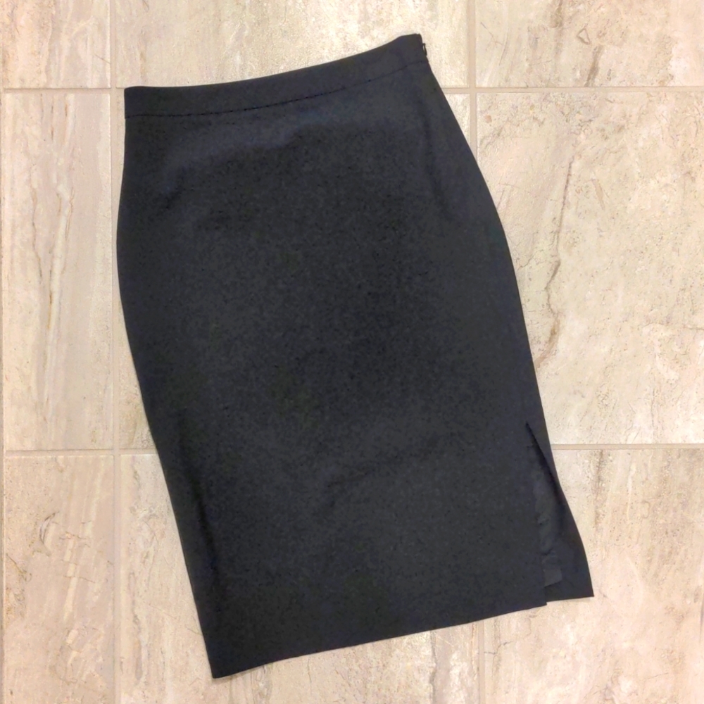 Banana Republic Washable Italian Wool-Blend Pencil Skirt with Side Slit